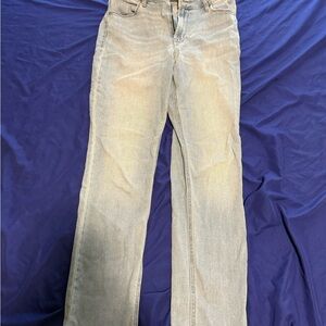 Old Navy Women's Straight Leg Jeans in Light Gray